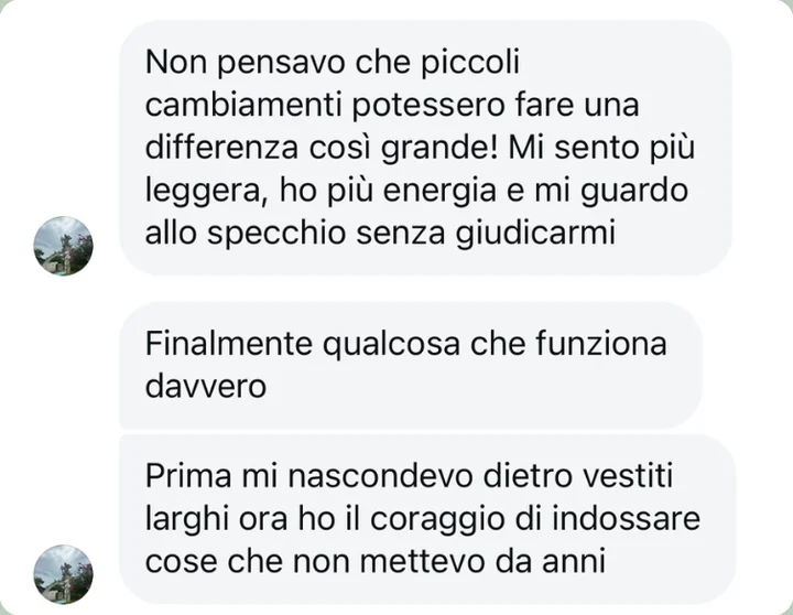 Messaggio di una paziente alla Dott.ssa