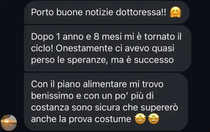Messaggio di una paziente