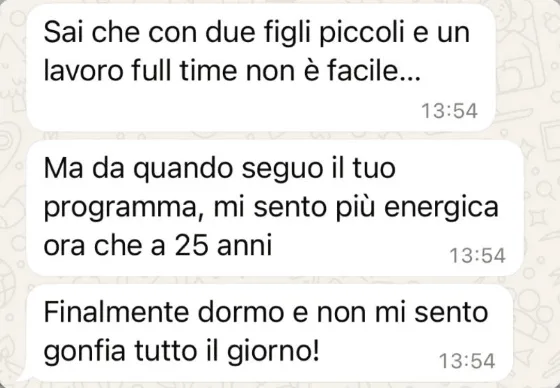 Messaggio di una paziente