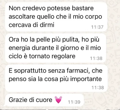 Messaggio di una paziente